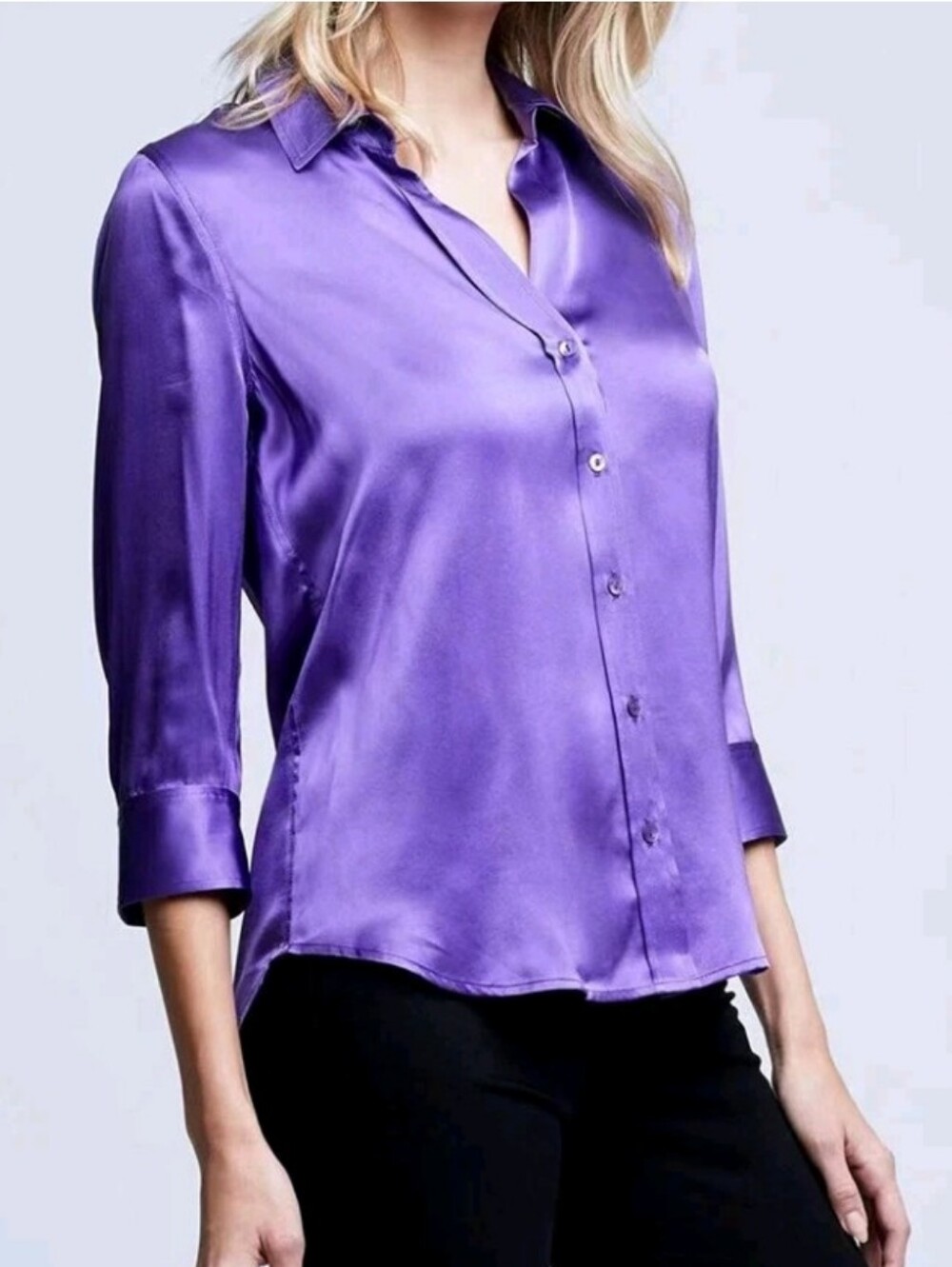 L''AGENCE Dani Blouse in Electric Purple